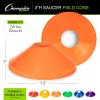 Champion Sports 7.5″ Diameter Flexible Saucer Field Cone for Athletics and Social Distancing, Assorted Color Set of 48