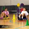 Champion Sports 7.5″ Diameter Flexible Saucer Field Cone for Athletics and Social Distancing, Red