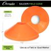 Champion Sports 7.5″ Diameter Flexible Saucer Field Cone for Athletics and Social Distancing, Yellow