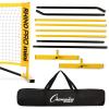 Champion Sports Adjustable Sport Net: Portable Sport Game Net for Volleyball, Tennis, Pickleball, and Badminton – Multiple Widths(Yellow (10’W x 63″H))
