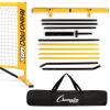 Champion Sports Adjustable Sport Net: Portable Sport Game Net for Volleyball, Tennis, Pickleball, and Badminton – Multiple Widths(Yellow (14’W x 63″H))