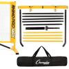 Champion Sports Adjustable Sport Net: Portable Sport Game Net for Volleyball, Tennis, Pickleball, and Badminton – Multiple Widths(Yellow (18’W x 63″H))