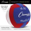 Champion Sports Fabric Volleyball with No-Sting Cover, Indoor – Soft Volleyballs for Beginners – Red/Blue