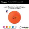 Champion Sports Field Hockey Balls, Regulation Size, 12-Pk, 2.75” Each – NFHS-Approved Sports Hockey Ball Set for Fields, Grass, Turf – High Visibility in Multiple Colors(Orange (Pack of 12))