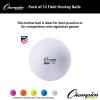 Champion Sports Field Hockey Balls, Regulation Size, 12-Pk, 2.75” Each – NFHS-Approved Sports Hockey Ball Set for Fields, Grass, Turf – High Visibility in Multiple Colors(White (Pack of 12))