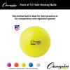 Champion Sports Field Hockey Balls, Regulation Size, 12-Pk, 2.75” Each – NFHS-Approved Sports Hockey Ball Set for Fields, Grass, Turf – High Visibility in Multiple Colors(Yellow (Pack of 12))