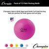 Champion Sports Field Hockey Balls, Regulation Size, 12-Pk, 2.75” Each – NFHS-Approved Sports Hockey Ball Set for Fields, Grass, Turf – High Visibility in Multiple Colors(Pink (Pack of 12))