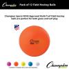 Champion Sports Field Hockey Balls, Regulation Size, 12-Pk, 2.75” Each – NFHS-Approved Sports Hockey Ball Set for Fields, Grass, Turf – High Visibility in Multiple Colors(Orange (Pack of 12))
