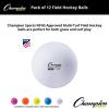 Champion Sports Field Hockey Balls, Regulation Size, 12-Pk, 2.75” Each – NFHS-Approved Sports Hockey Ball Set for Fields, Grass, Turf – High Visibility in Multiple Colors(White (Pack of 12))