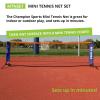 Champion Sports Portable Tennis Net: 10 Foot Kids Mini Tennis Set & Athletic Equipment