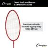 Champion SportsSteel Shaft/Frame Badminton Racket(Red)
