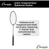 Champion SportsTempered Steel Badminton Racket(Black)