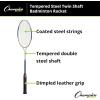 Champion SportsTempered Steel Twin Shaft Badminton(Silver and Blue)