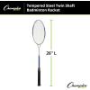 Champion SportsTempered Steel Twin Shaft Badminton(Silver and Blue)