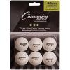 Champion Sports 3 Star Table Tennis Ball Pack, Tournament Grade, White, 40mm Seamless Design, 6 Balls