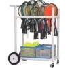Champion Sports ATRCT Heavy Duty ABS Racket/Ball,Cart, 32.5 x 19 x 35-Inch, White