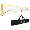 Champion Sports Adjustable Sport Net: Portable Sport Game Net for Volleyball, Tennis, Pickleball, and Badminton – Multiple Widths(Yellow (20’W x 63″H))