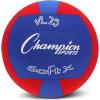 Champion Sports Fabric Volleyball with No-Sting Cover, Indoor – Soft Volleyballs for Beginners – Red/Blue