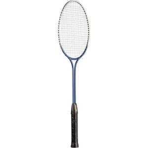 Champion Sports 24″ Twin Shaft Badminton Racket with Braided Nylon Strings (Single Racket) – Silver/Blue – For Beginners