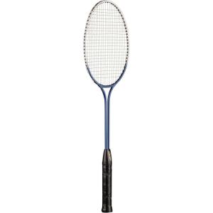 Champion Sports 24″ Twin Shaft Badminton Racket with Nylon Coated Steel Strings (Single Racket) – Silver/Blue – for Beginners