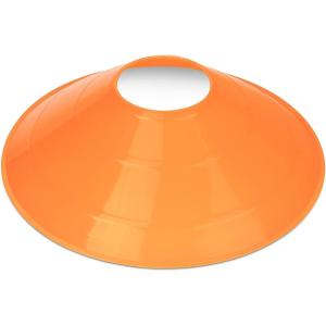 Champion Sports 7.5″ Diameter Flexible Saucer Field Cone for Athletics and Social Distancing, Orange