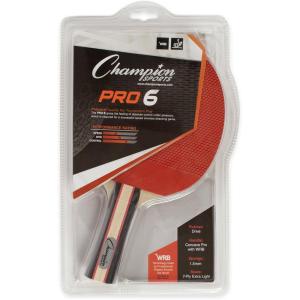 Champion Sports PN6 Table Tennis Paddle, Black, 5-1/2 x 10 x 1/2″