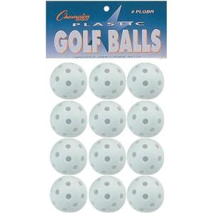 Champion Sports Plastic Golf Balls for Golf Practice, 12 Pack, White – Durable, Hollow Golf Wiffle Ball Set for Kids, Beginners – Lightweight Golf Ball with Limited Flight – Premium Golf Equipment