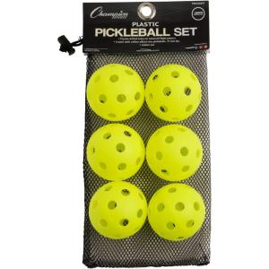 Champion Sports Roto Molded Outdoor Pickleball Ball Set(Recreational Indoor (Seamless))