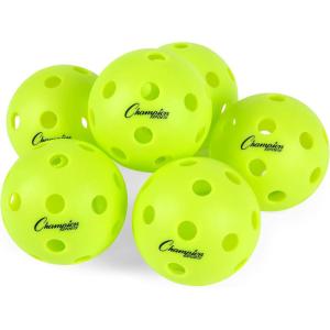 Champion Sports Roto Molded Outdoor Pickleball Ball Set(Tournament Indoor (USAPA Approved – Welded Seams))