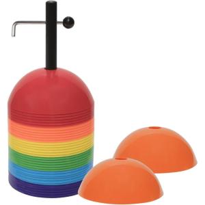 Champion Sports Soft Dome Cone Sets for Athletics and Social Distancing, Assorted Colors