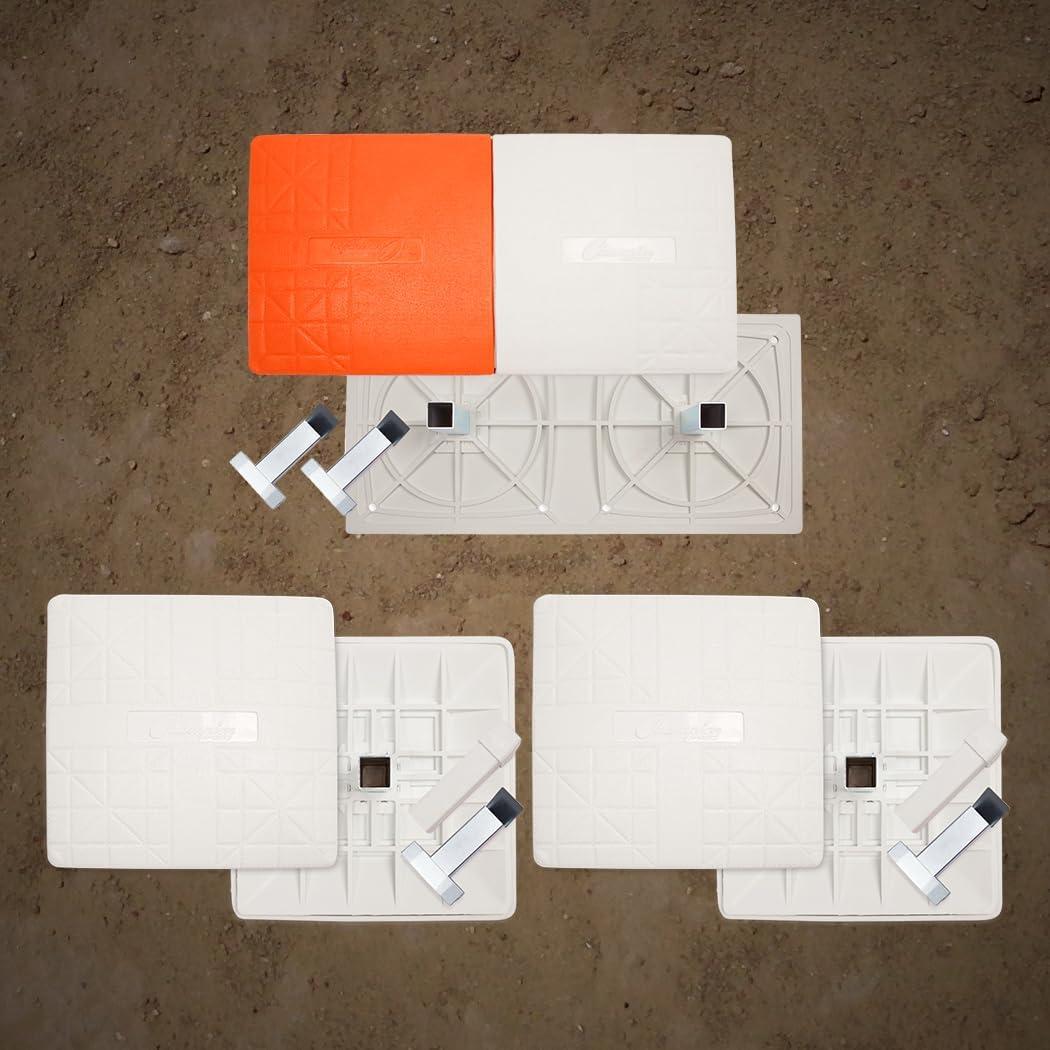 image:imageChampion Sports Recreational Safety Breakaway Baseball Base Set with Breakway Double First Base Release On Impact Safety Base Set