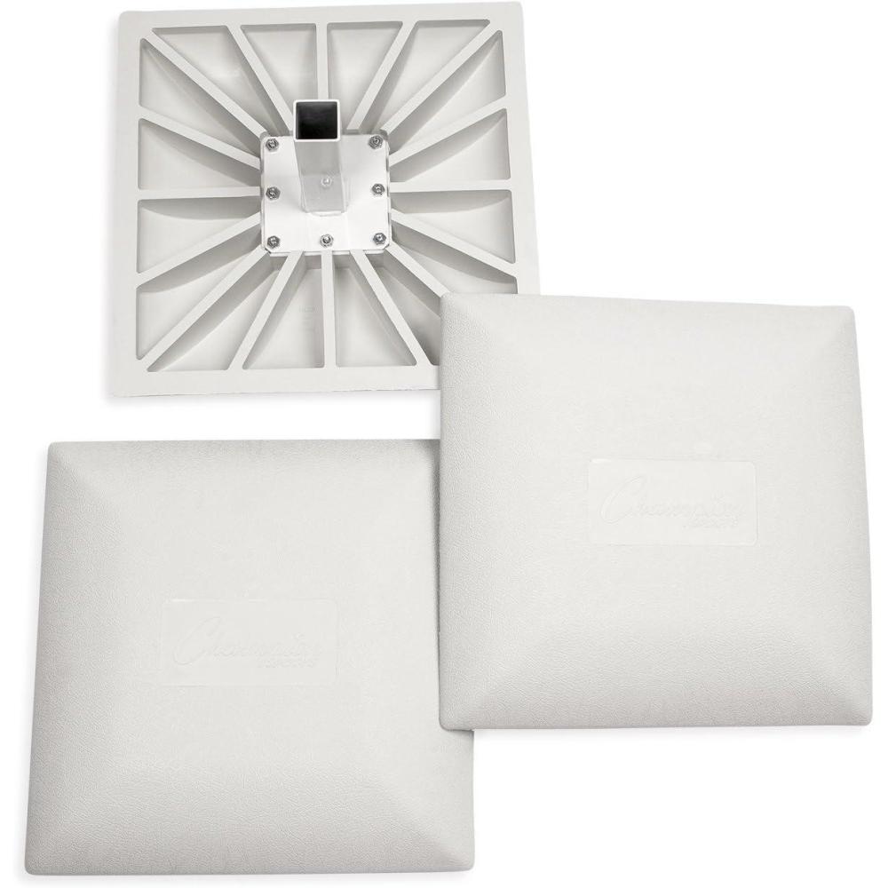 image:imageChampion Sports Hollywood Type Safety Baseball Base Set Beveled Base Corners Solid One Piece Construction Ideal for Baseball and Softball Set of 3 Ground Anchors Not Included