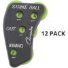 Champion Sports 4 Wheel Plastic Baseball Umpire Count Indicator – Call Order Strikes, Balls, Outs and Innings – Black with Optic Yellow
