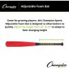Champion Sports Adjustable Foam Bat with Easy Twist and Lock Length Adjustment – Easy Durable Plastic Handle with Screw-in Motion – Range – 21″ to 29″ Length