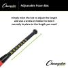 Champion Sports Adjustable Foam Bat with Easy Twist and Lock Length Adjustment – Easy Durable Plastic Handle with Screw-in Motion – Range – 21″ to 29″ Length