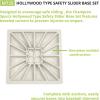 Champion Sports Hollywood Type Safety Baseball Base Set – Beveled Base Corners – Solid One Piece Construction – Ideal for Baseball and Softball – Set of 3 – Ground Anchors Not Included