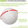 Champion Sports Pitching Machine Baseball(White)
