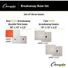 Champion Sports Recreational Safety Breakaway Baseball Base Set with Breakway Double First Base – Release On Impact Safety Base Set