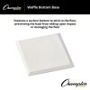 Champion Sports Waffle Bottom Base – Molded Rubber, Suction Bottom Base,White