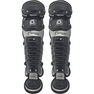 Champion Sports 11″L Double Knee Full Wing Shin Guards with Wrap-around Padding – Ages: 7-9