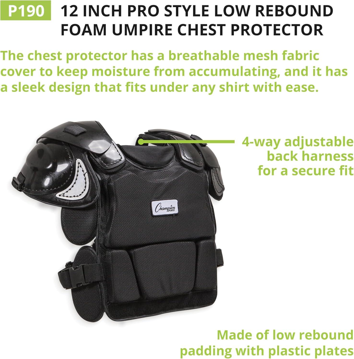 image:imageChampion Sports Low Rebound Foam Professional Model Chest Protector 12 Black