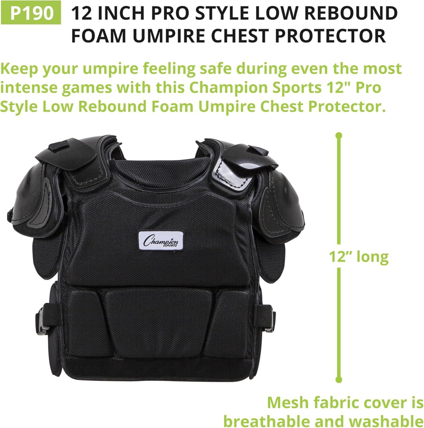 image:imageChampion Sports Low Rebound Foam Professional Model Chest Protector 12 Black