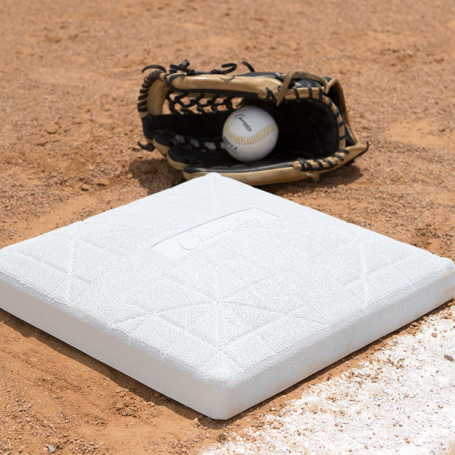 image:imageChampion Sports Magnetic Breakaway Base Hollywood Type Magnet Break Free Youth Baseball Safety Baseball Base with Anchor Plug Stanchion amp Pan 3 Interchangable Plates with One Base