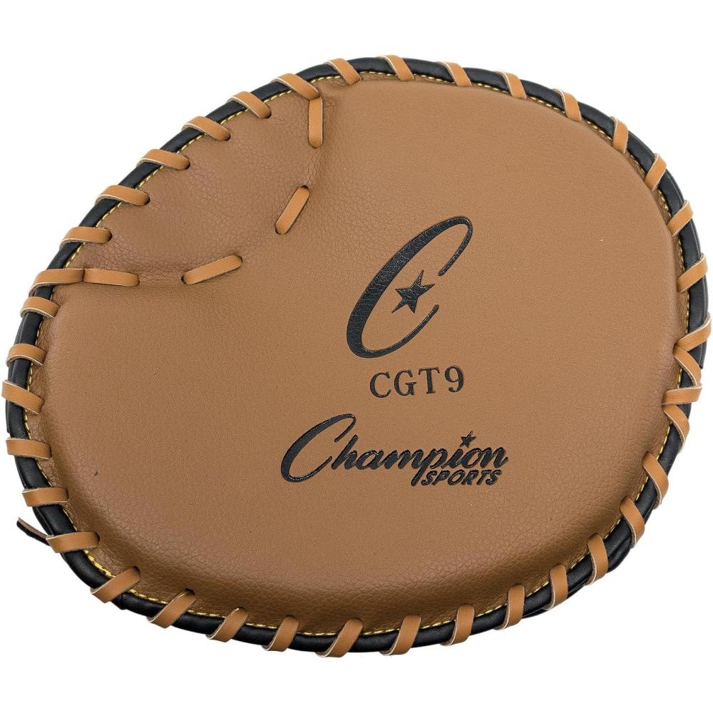 image:imageChampion Sports 115 Fielders Glove Synthetic Leather Front and Back for Comfort Grip Double Bar Open Web and Conventional Back Design for Versatility Age Elementary RightHanded Glove