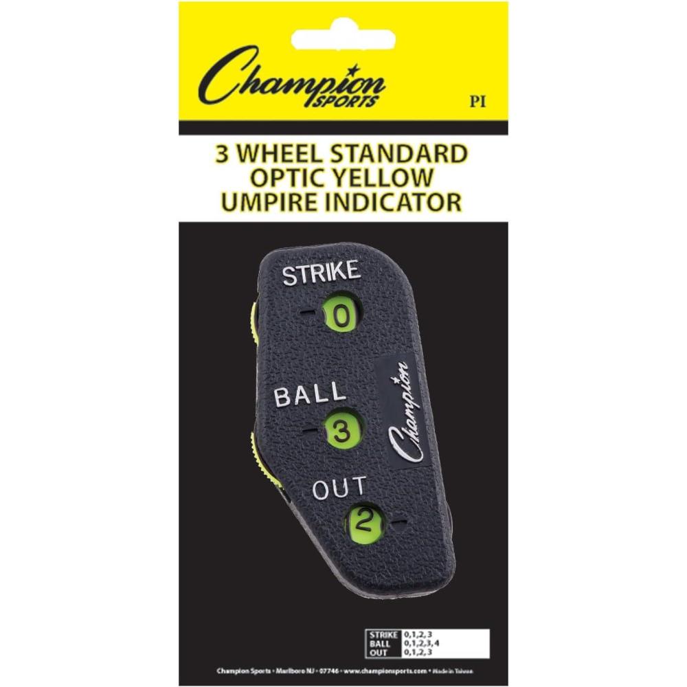 image:imageChampion Sports 3 Wheel Plastic Baseball Umpire Count Indicator Counts Strikes Balls and Outs