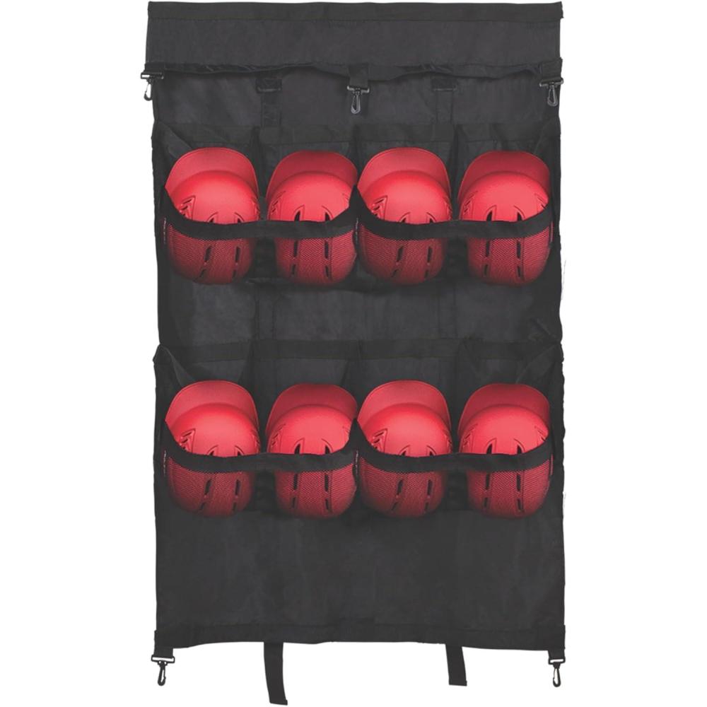 image:imageChampion Sports Vinyl Helmet Bag Softball amp Baseball Sports Equipment Caddy with Hanging Hooks Holds 8 Helmets