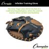 Champion Sports 11.5″ Fielder’s Glove – Synthetic Leather Front and Back for Comfort Grip | Double Bar Open Web and Conventional Back Design for Versatility | Age: Elementary | Right-Handed Glove