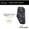 Champion Sports 3 Wheel Plastic Baseball Umpire Count Indicator – Counts Strikes, Balls and Outs
