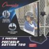 Champion Sports Deluxe Batting Tee – Mounted on Official Home Plate, Adjustable Telescopic Molded Rubber Tee, Multiple Style Options – Singles & Sets Available(3 Position)