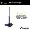 Champion Sports Deluxe Batting Tee – Mounted on Official Home Plate, Adjustable Telescopic Molded Rubber Tee, Multiple Style Options – Singles & Sets Available(1 Position)